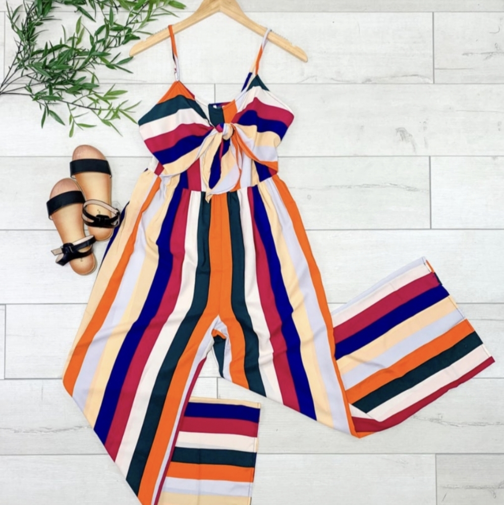 Nwt plus size striped jumpsuit